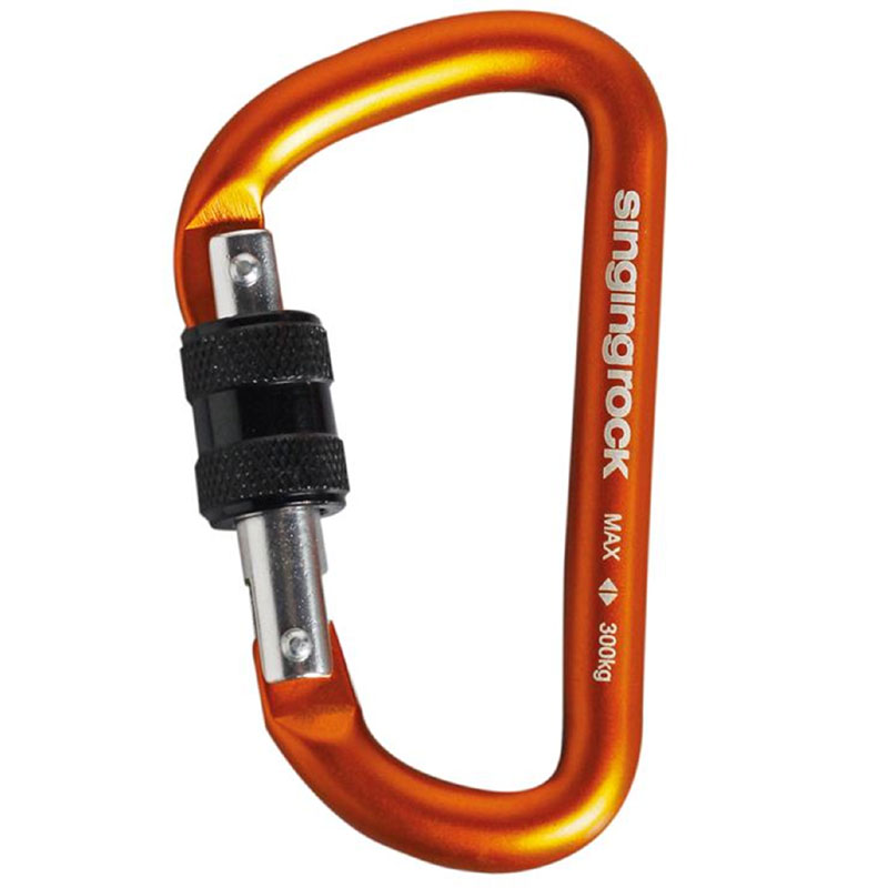 SINGING ROCK Mini D Screw orange karabiner